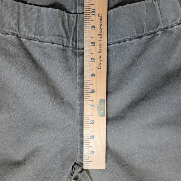 Soft Surroundings Pippa Pull On Jeans Olive Green Petite Small Ankle Buttons - Picture 8 of 9